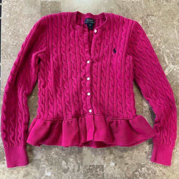 PEPLUM POLO SWEATER - Picture 1 of 4